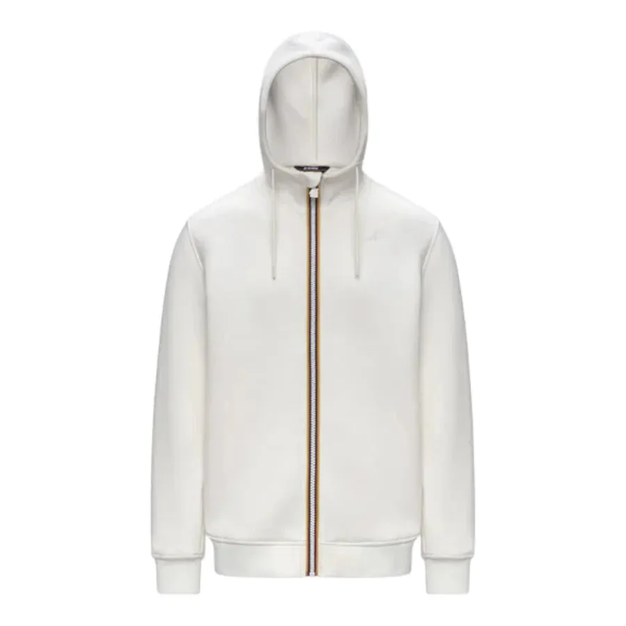 K-Way Rainer Spacer K2141DW felpa uomo bianca con cappuccio