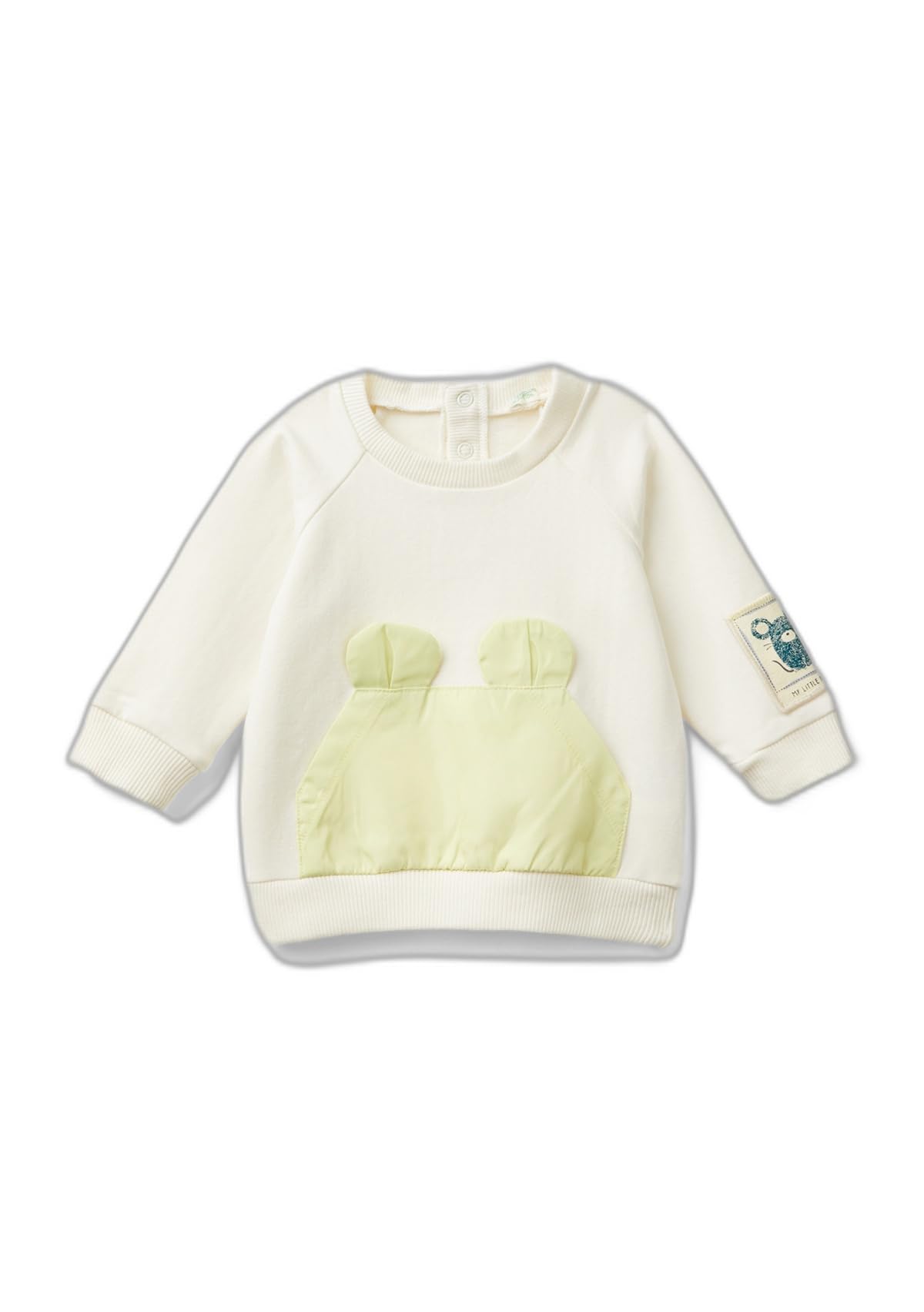 Benetton Felpe e Tute Felpa Bimbo 50 Blu Girocollo Cotone