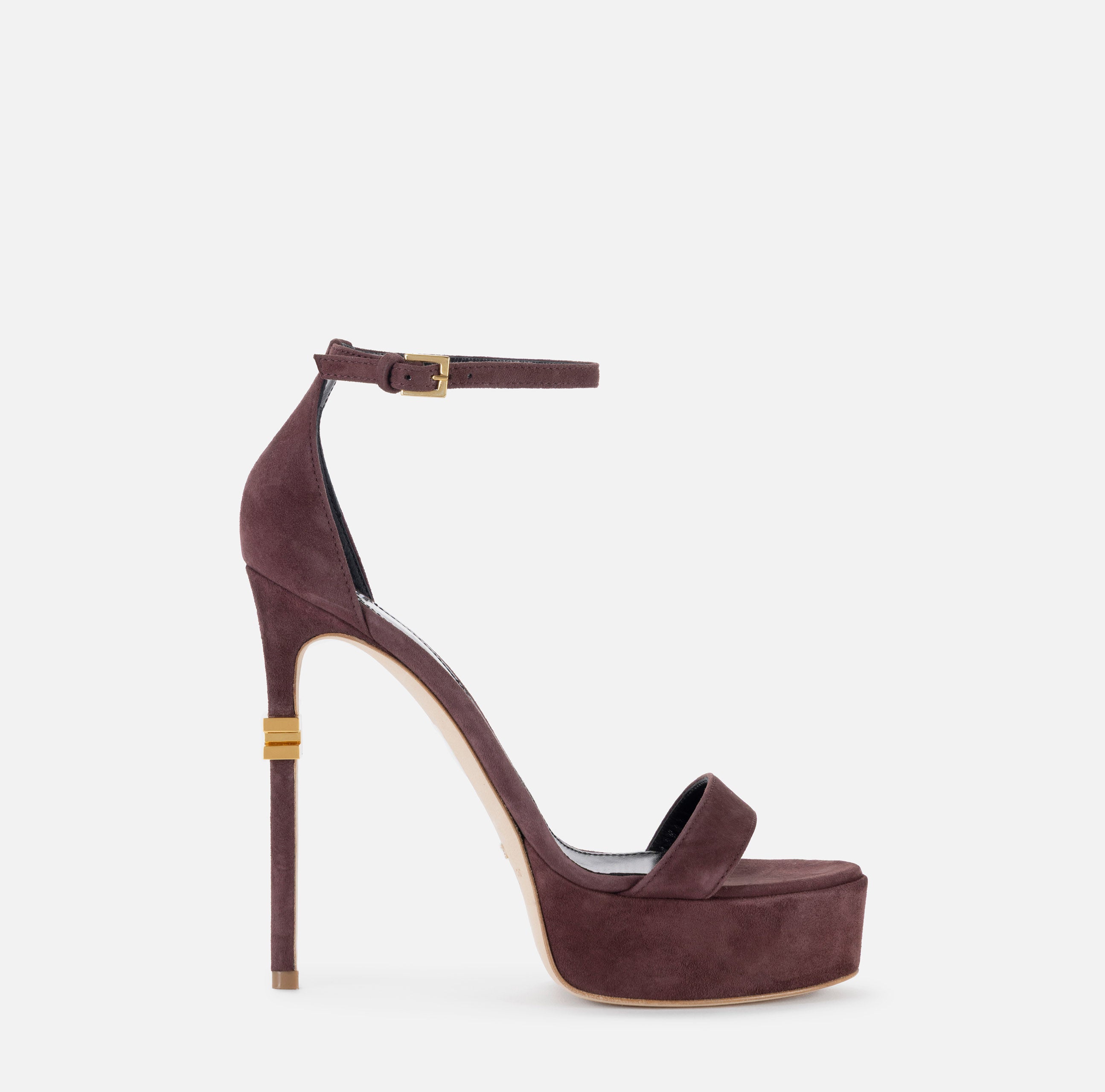 Elisabetta Franchi SA44L56E2 sandalo plateau merlot scamosciato