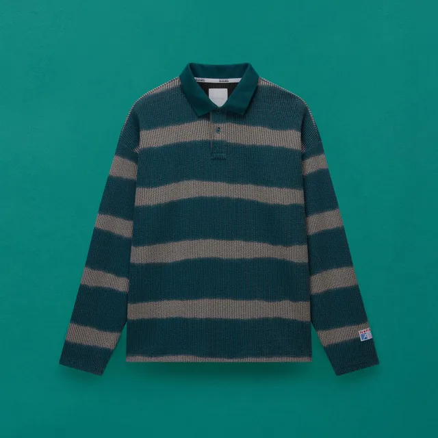 Martine Rose Lion Polo Manica Lunga Stripe