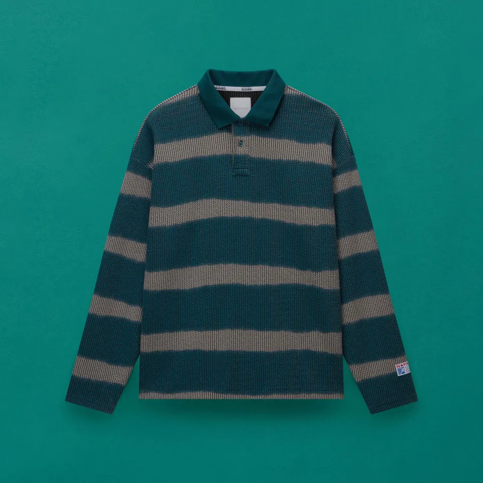 Martine Rose Lion Polo Manica Lunga Stripe