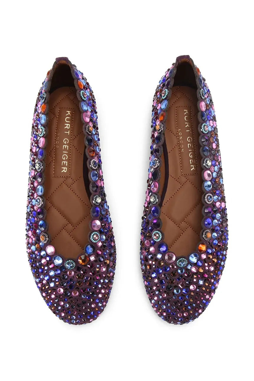 Kurt Geiger Jewel 5807990209 ballerina viola cristalli