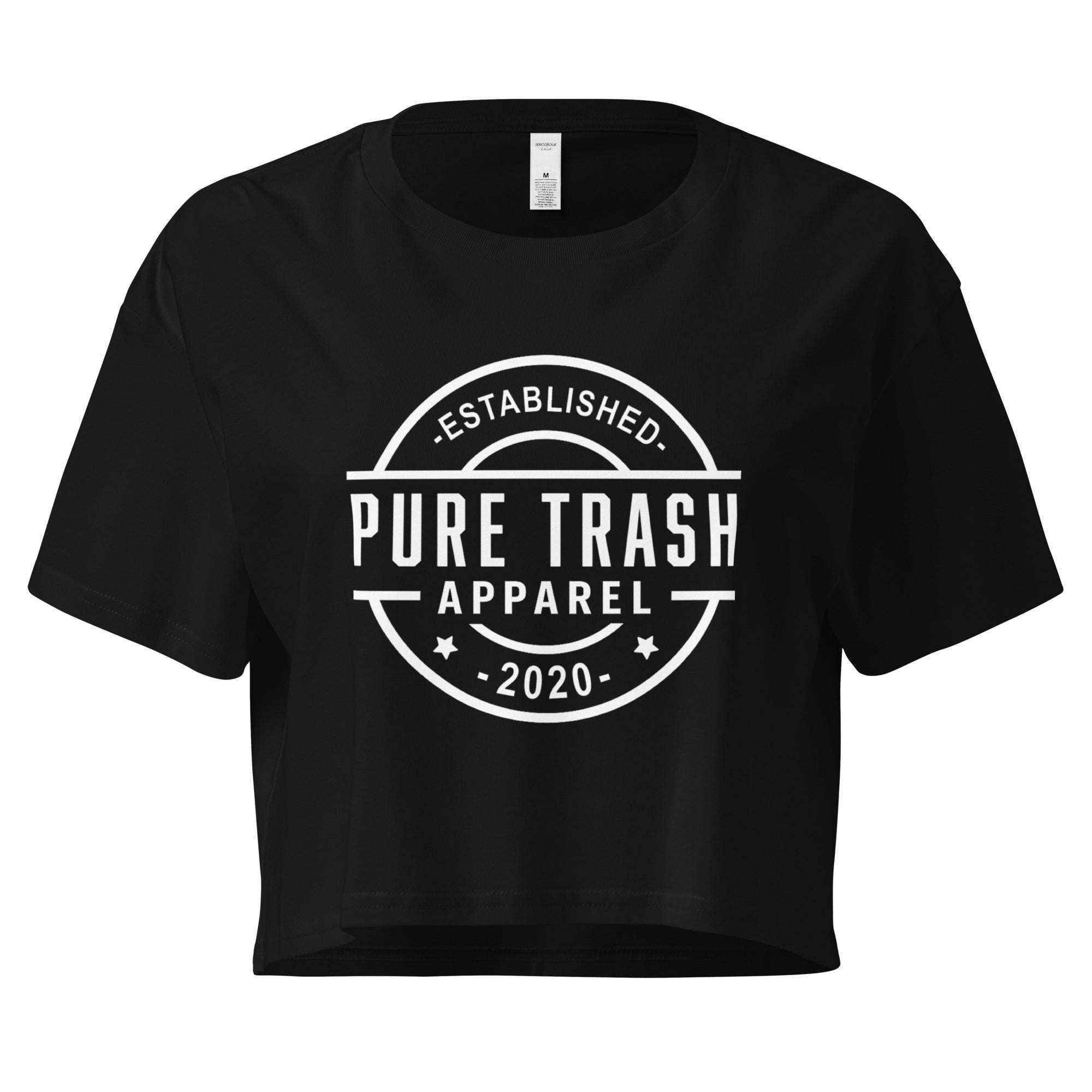 Pure Trash Collection Established Crop Top Donna Bone M cotone