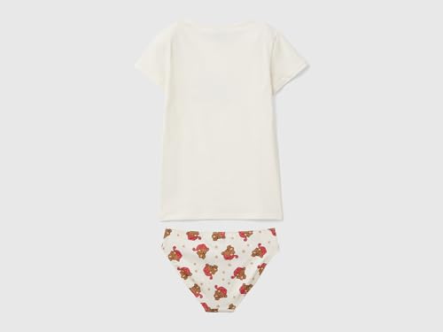 Benetton intimo bambina 2 anni t-shirt + slip Garfield cotone
