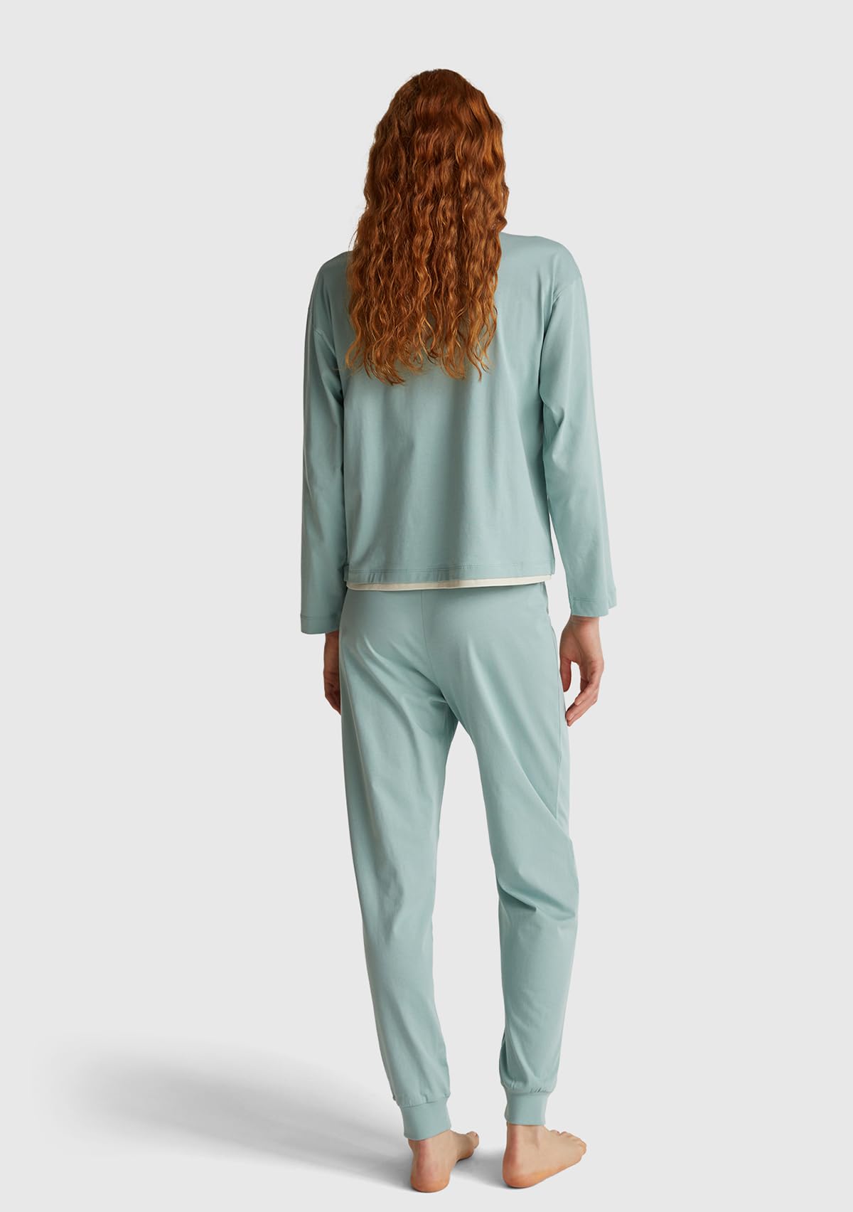 Benetton Set Pigiama Donna S jersey stelle manica corta