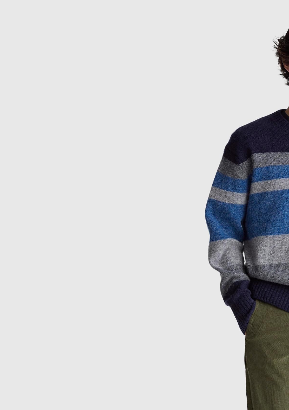 Benetton 103MK10AR Maglione Uomo Blu Taglia XS
