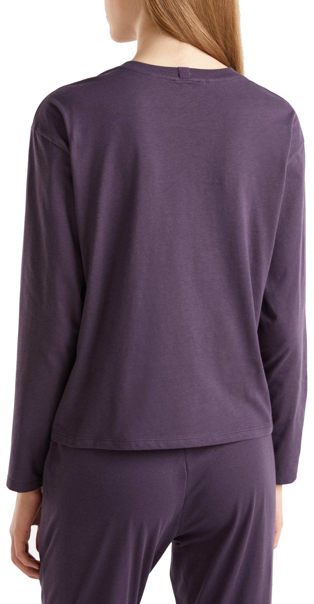Benetton 30963m04s Maglia Pigiama Donna L Manica Lunga