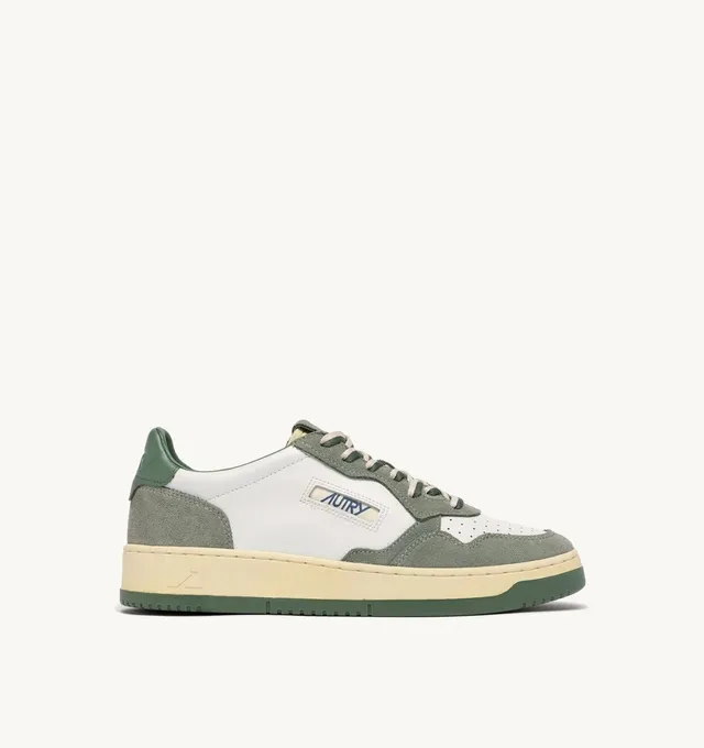 Autry Medalist Low AULM-BW02 Sneakers Uomo Bianco Verde Militare