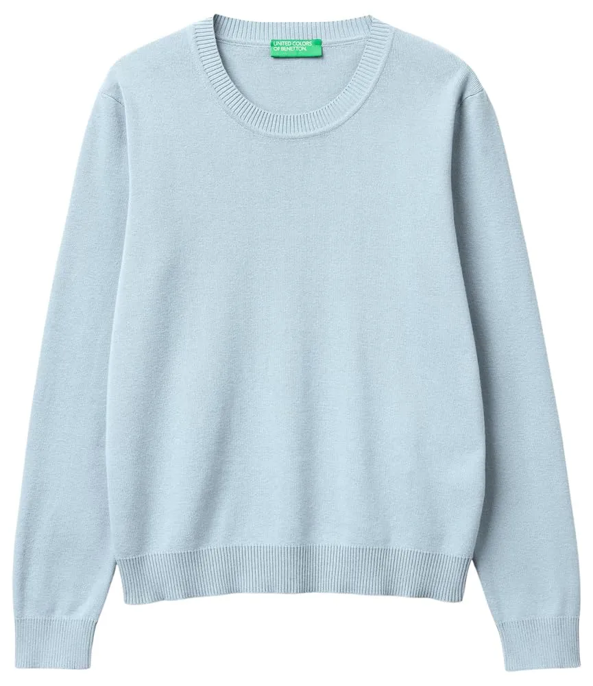Benetton Maglieria Maglia G/C M/L maglione girocollo tinta unita