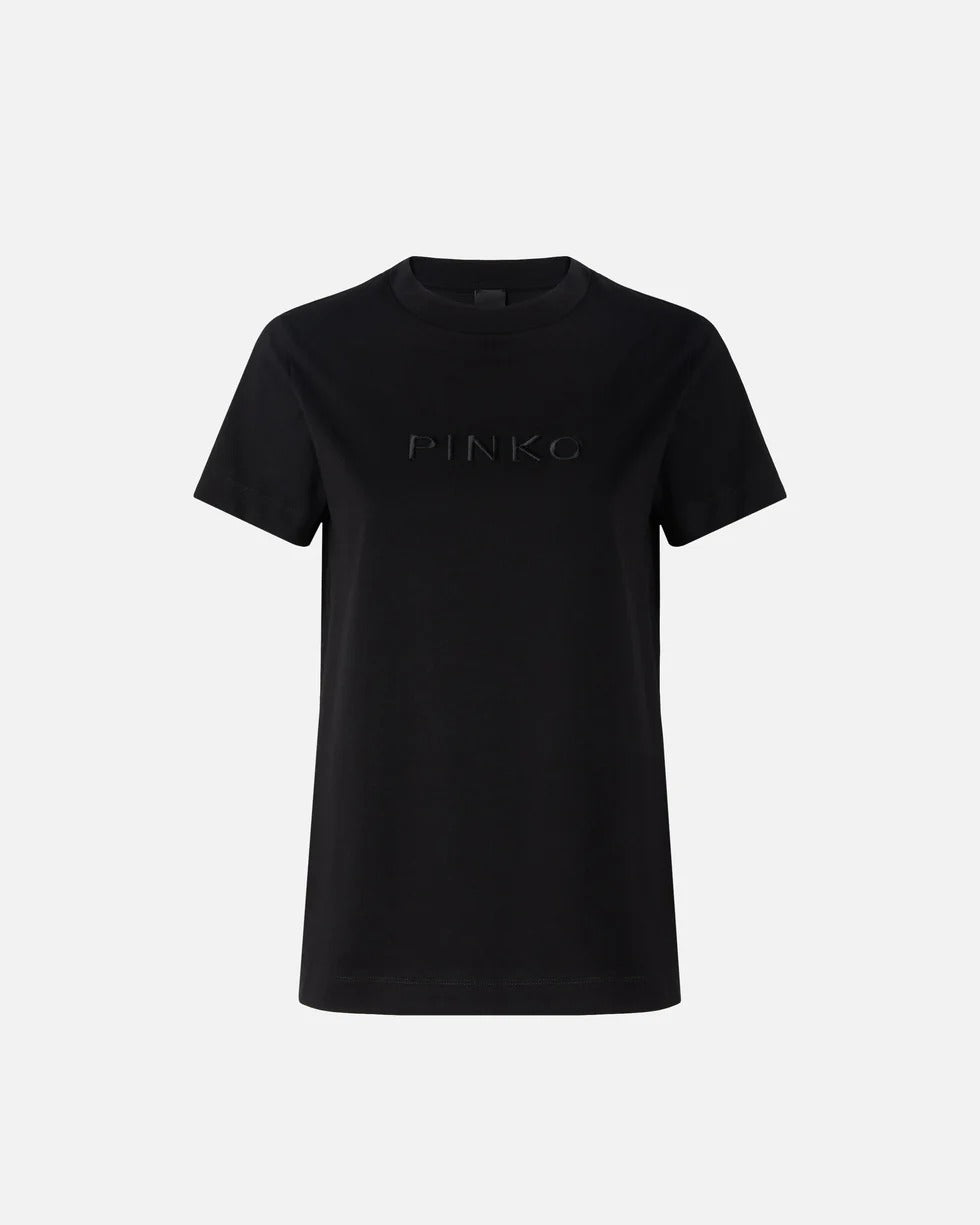Pinko Start T-shirt donna nero cotone lettering