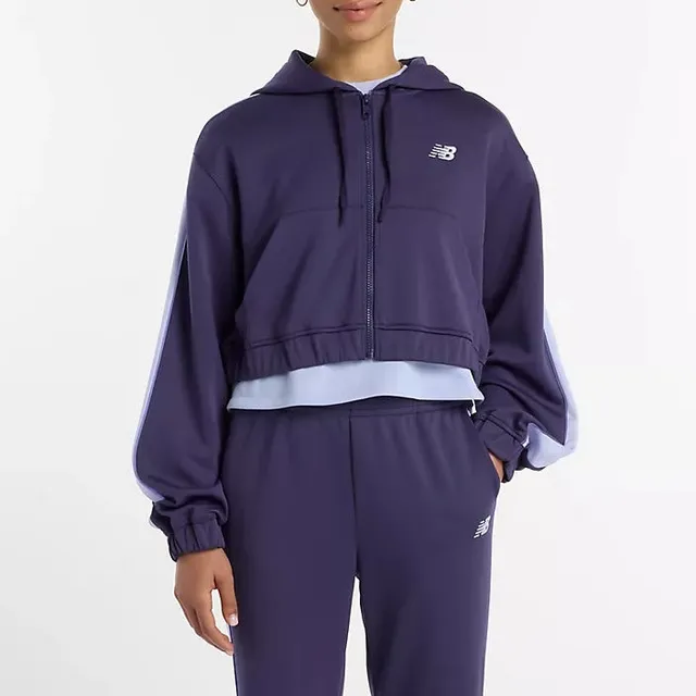 New Balance Interlock WJ61B759 Felpa Donna Boysenberry zip