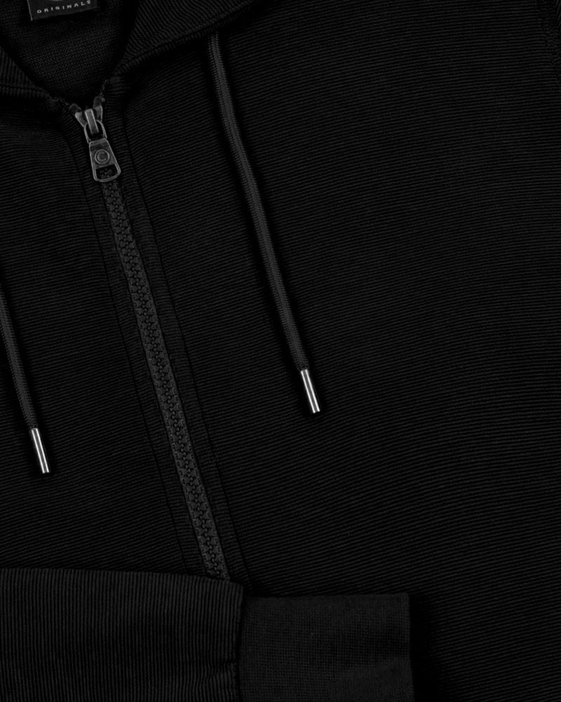 Colmar 6154R felpa uomo nera zip cappuccio cotone