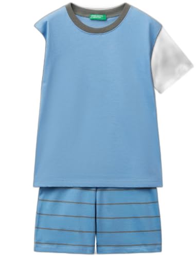 Benetton Intimo 30960P08R Set Pigiama Bambino Taglia 90 Blu