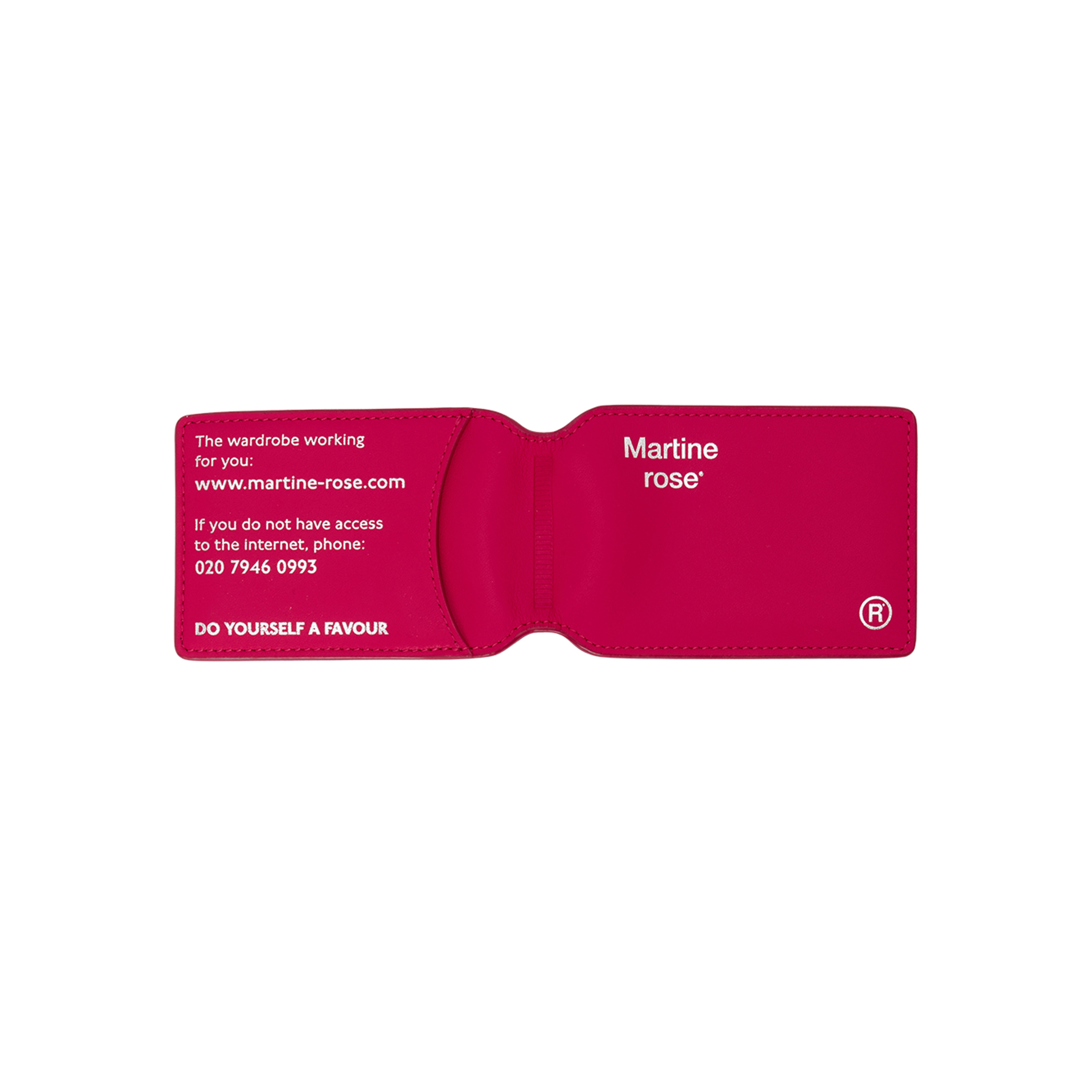 Martine Rose Oyster Portacarte pelle rosa 4 slot novità