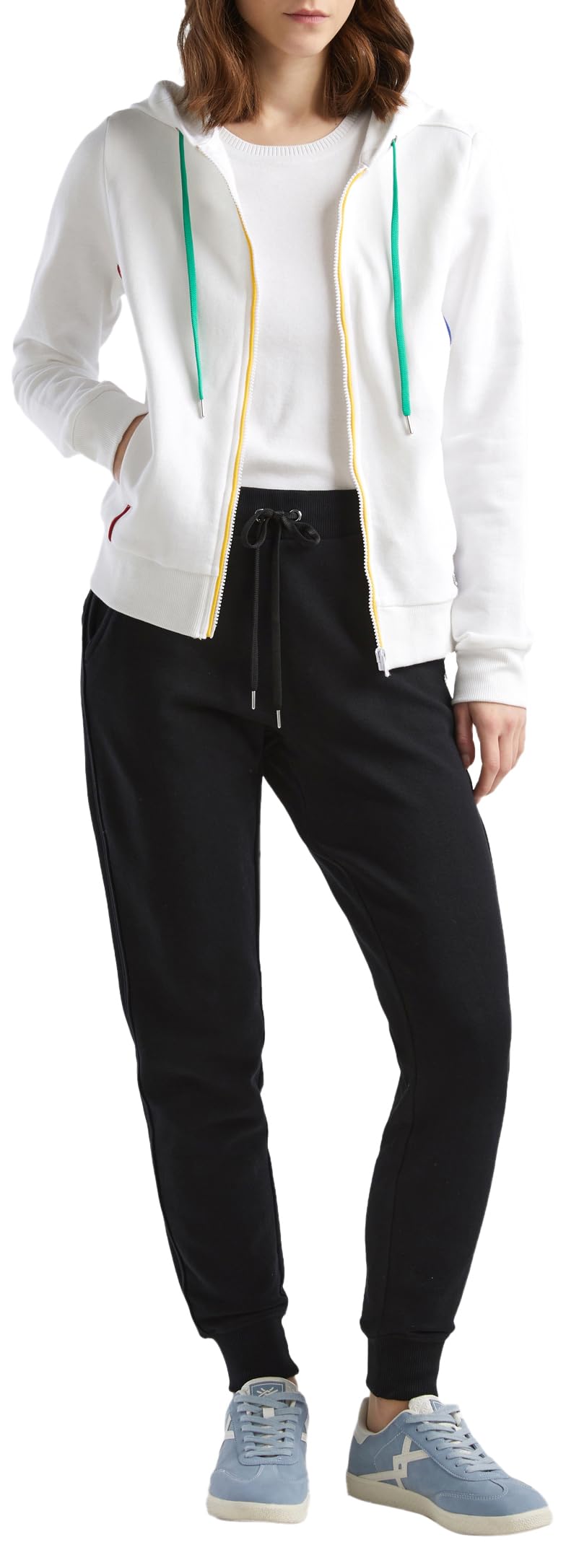 Benetton Pantaloni Donna Felpa Nero