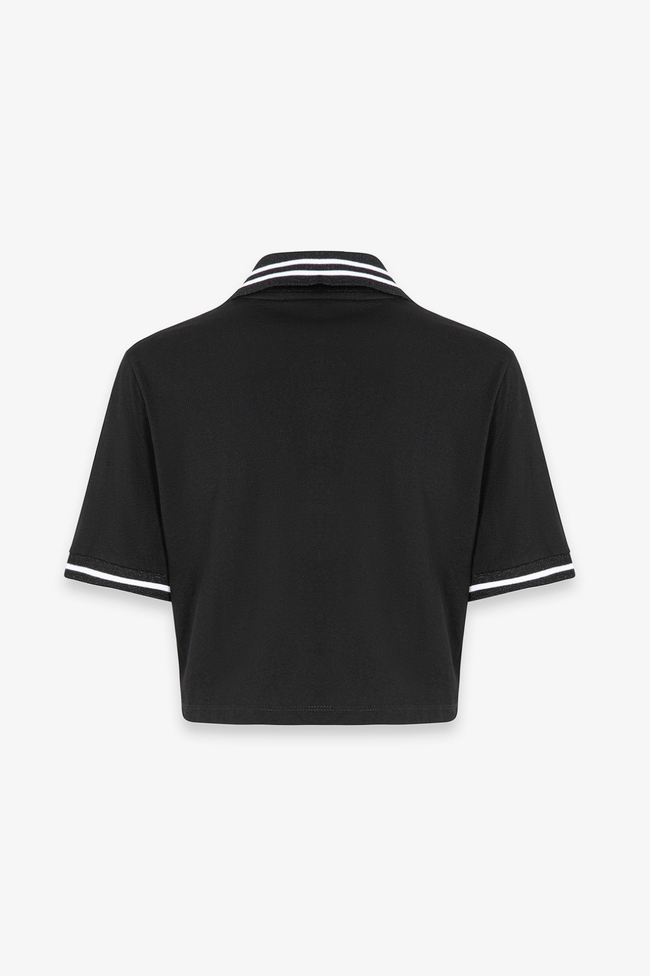 Gaelle Paris GAABW09320 polo cropped nera righe