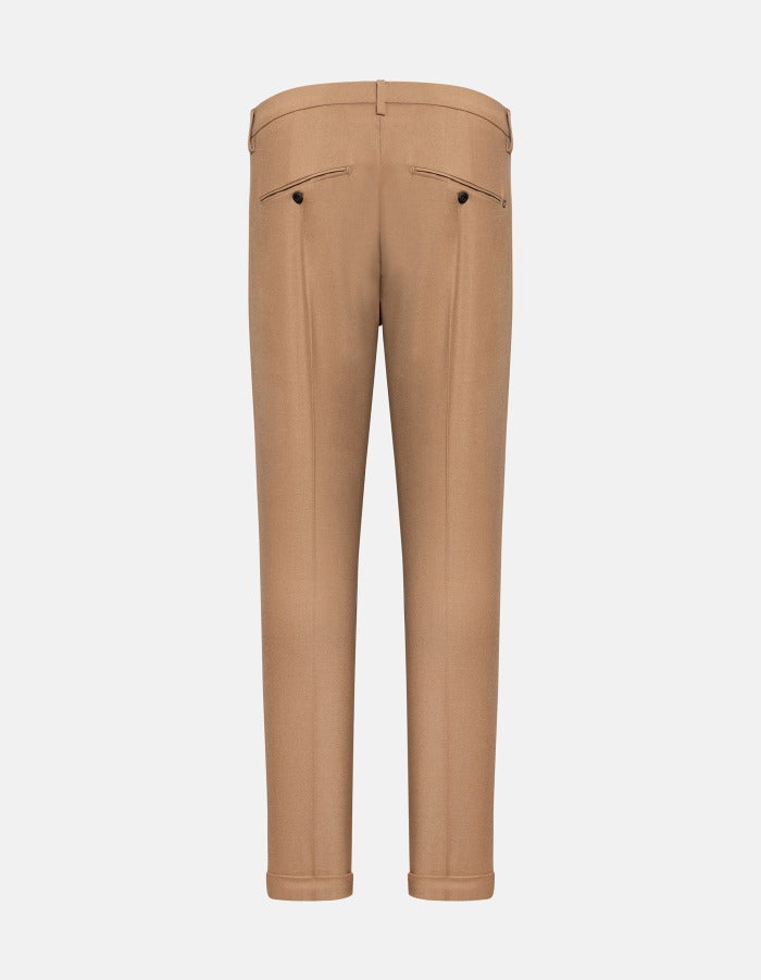 Dondup Gaubert UP235 pantalone cammello flanella slim
