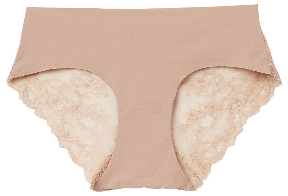 Benetton Slip 3LEG1S02M Microfibra Pizzo Marrone Donna