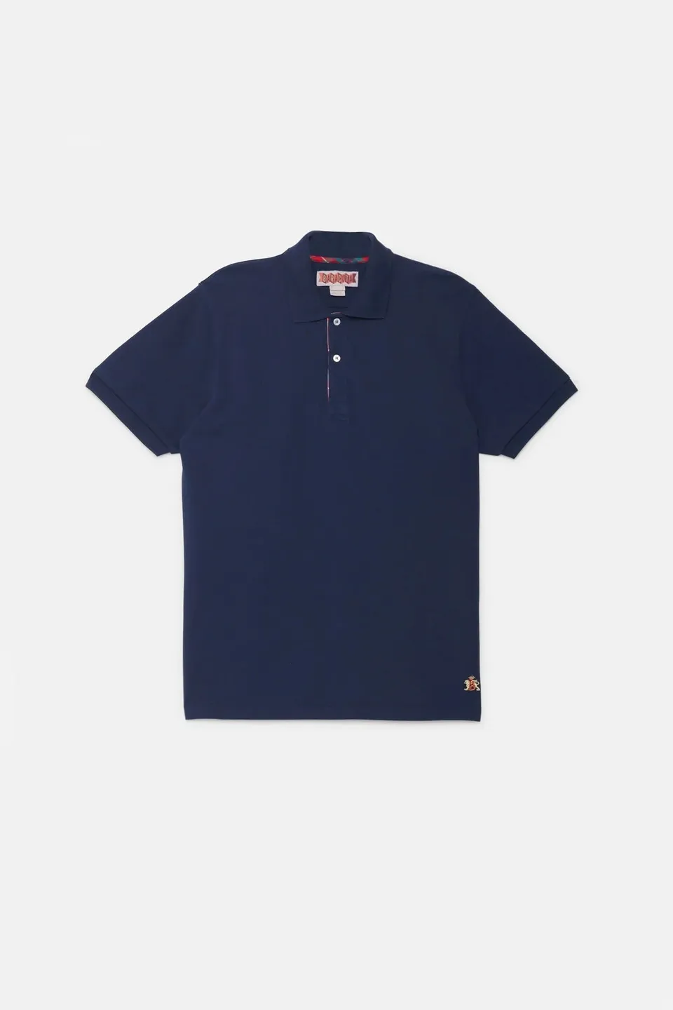 Baracuta Tartan Placket BRP0L0027 Polo Navy cotone