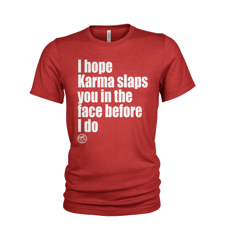 Pure Trash Karma Slaps maglietta uomo nero triblend