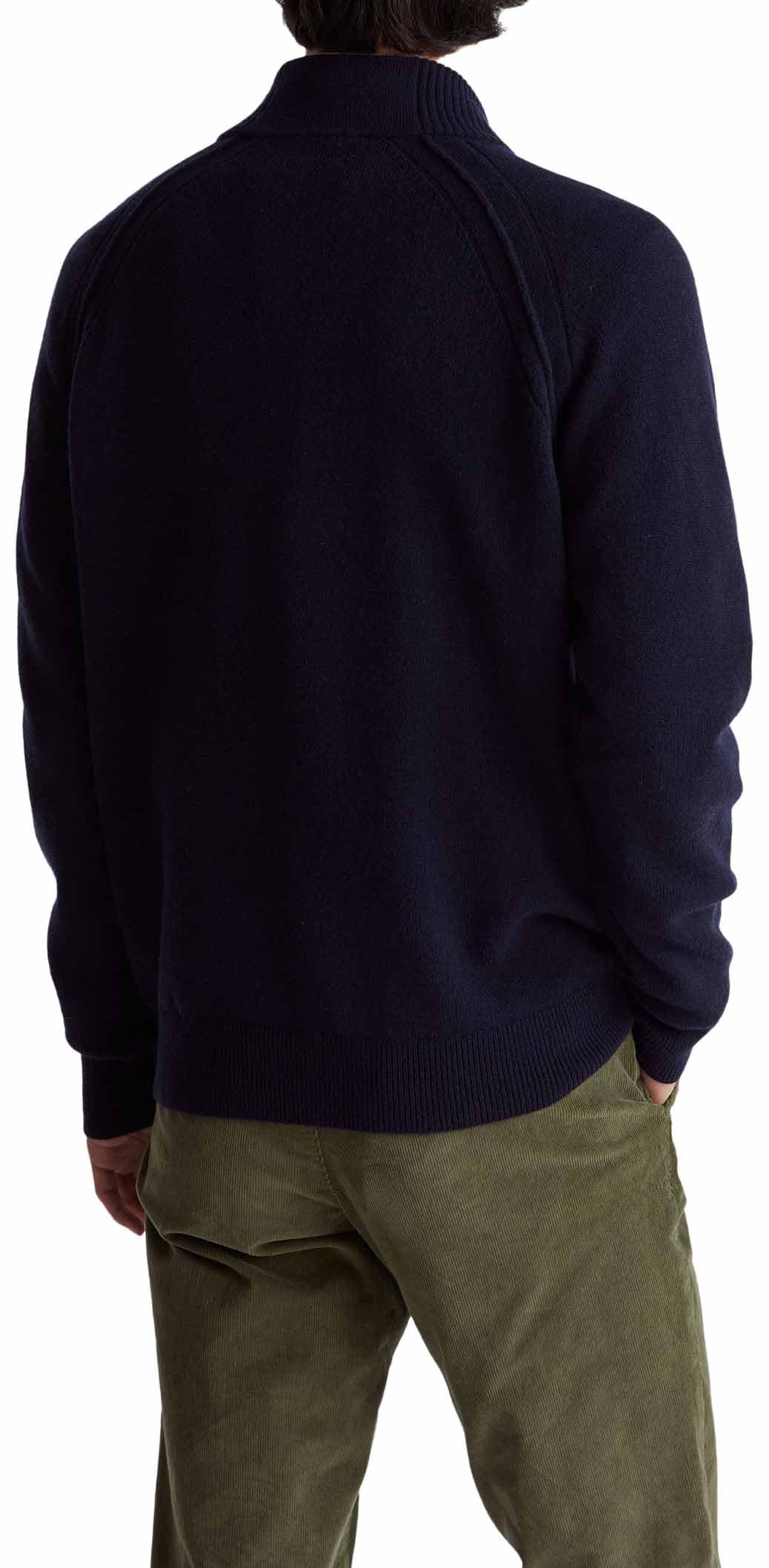 Benetton Maglieria 1006u202b Maglione Blu raglan con zip