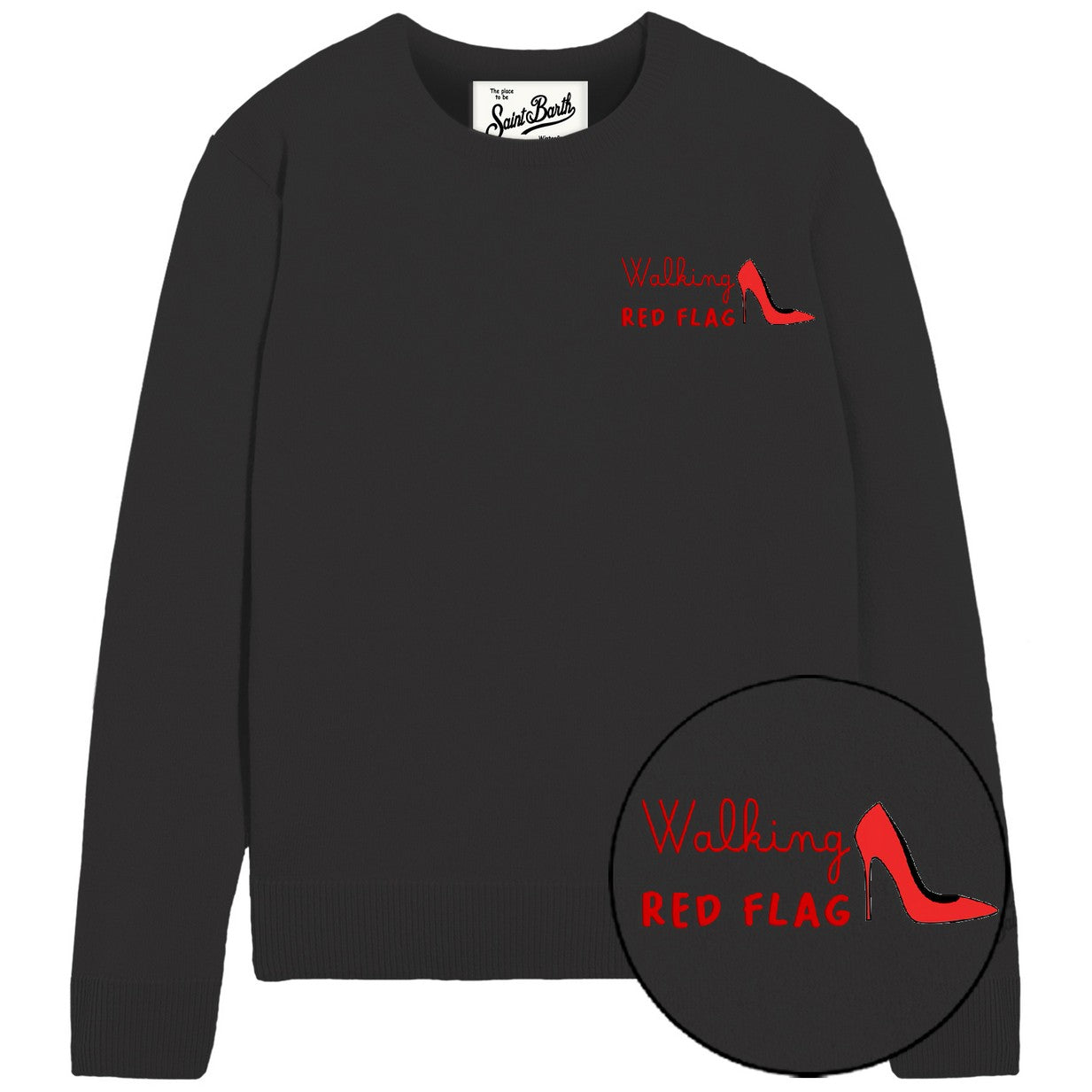 MC2 Saint Barth New Queen 04182M Maglione Donna Nero Lana