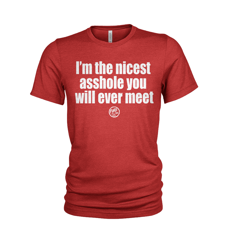 Pure Trash Nicest Asshole t-shirt uomo cotone