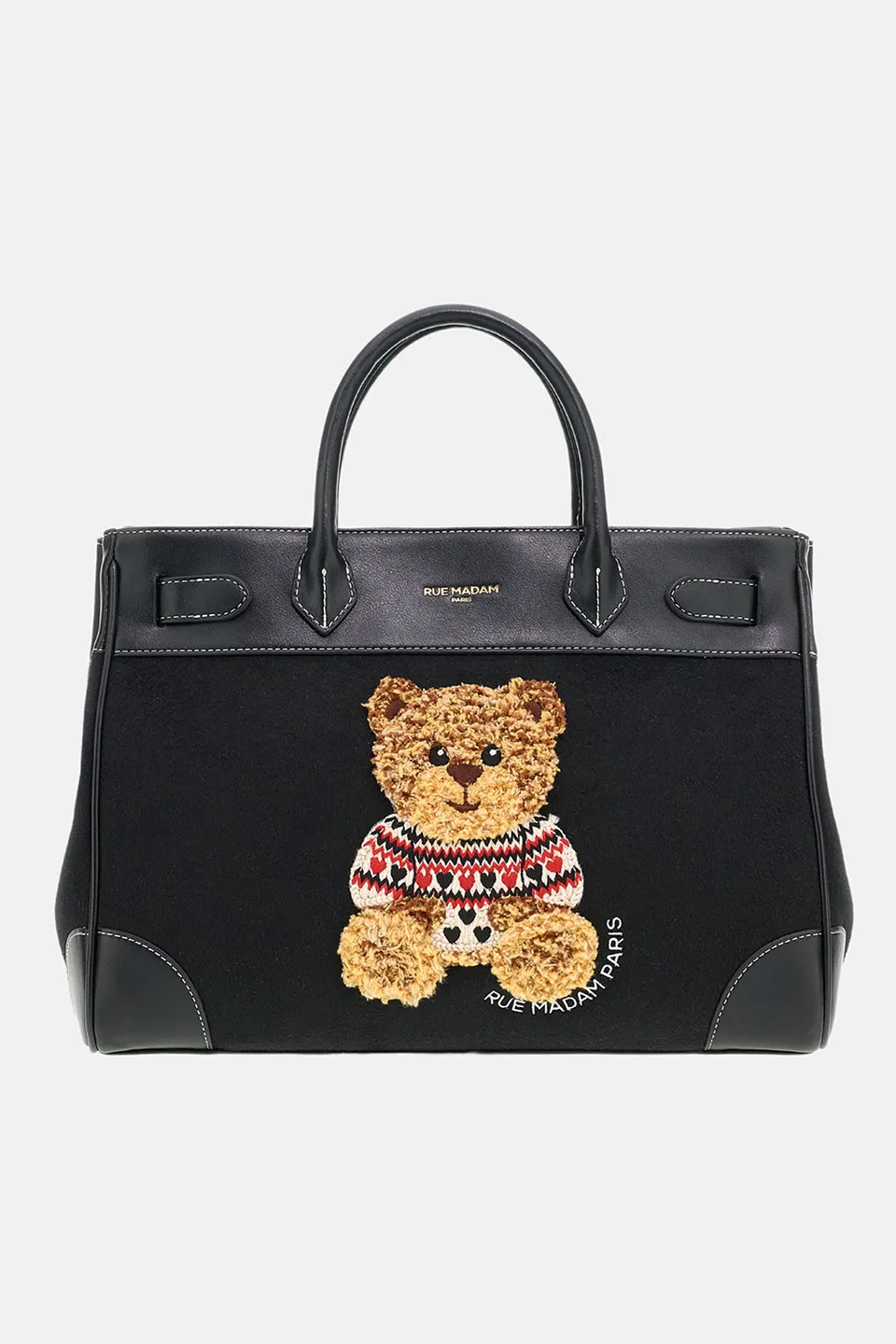 Rue Madam Marvin Love Tote Bag Donna Nero Orsetto