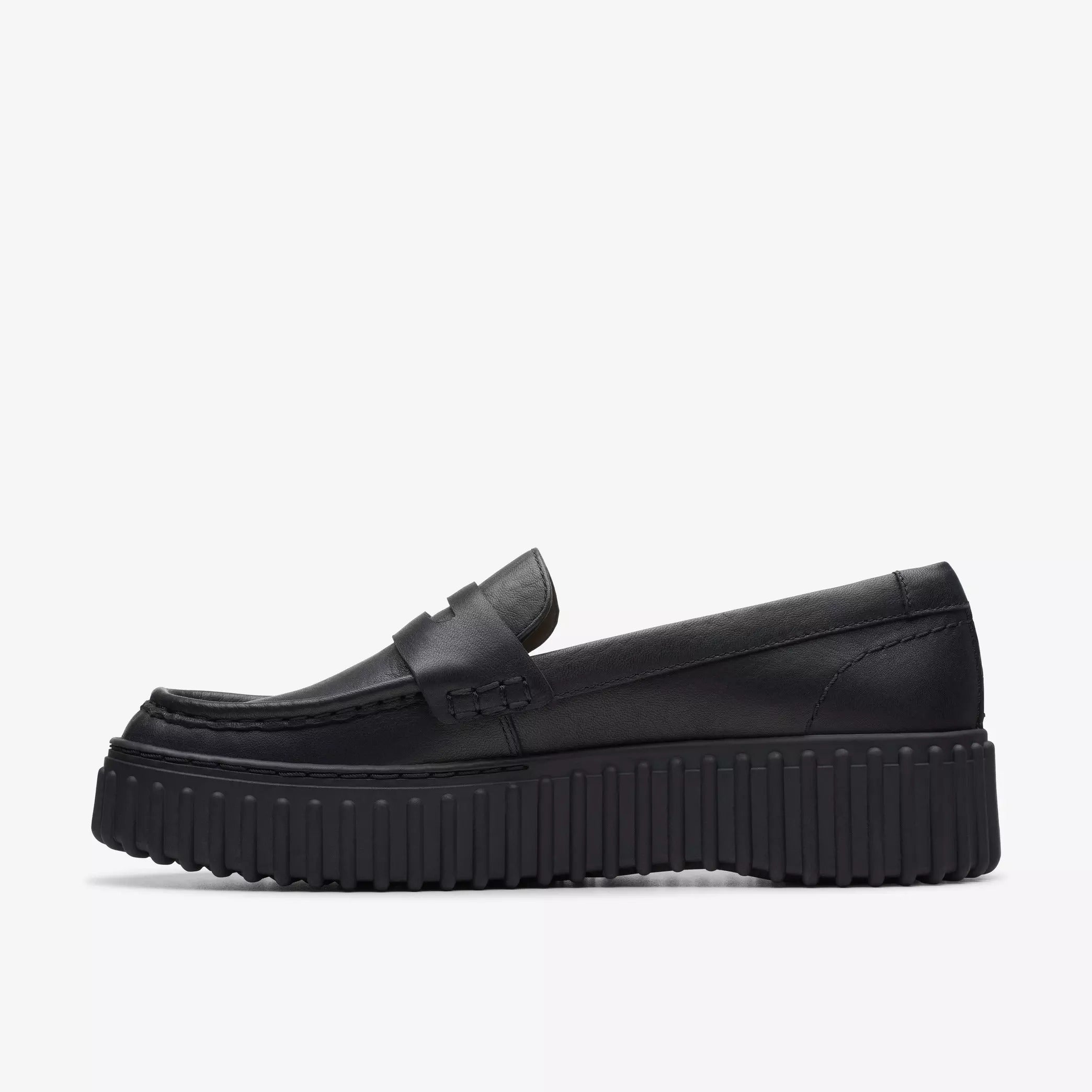 Clarks Torhill Penny 26174870 Mocassino Pelle Nero Tacco 4cm