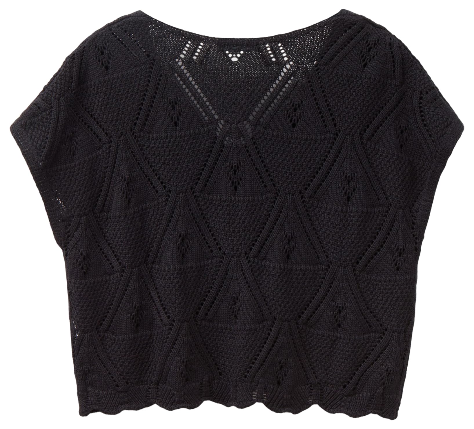 Benetton Maglieria Maglia scollo V finto crochet