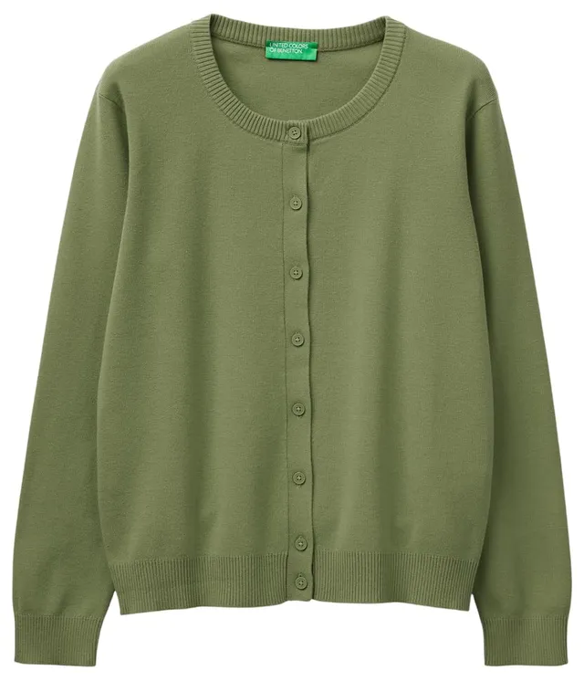 Benetton Maglieria 1C19D502P Cardigan Coreana Tinta Unita