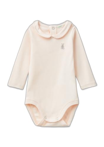 Benetton Maglieria Body Bimbo Bianco 50 Cotone Manica Lunga