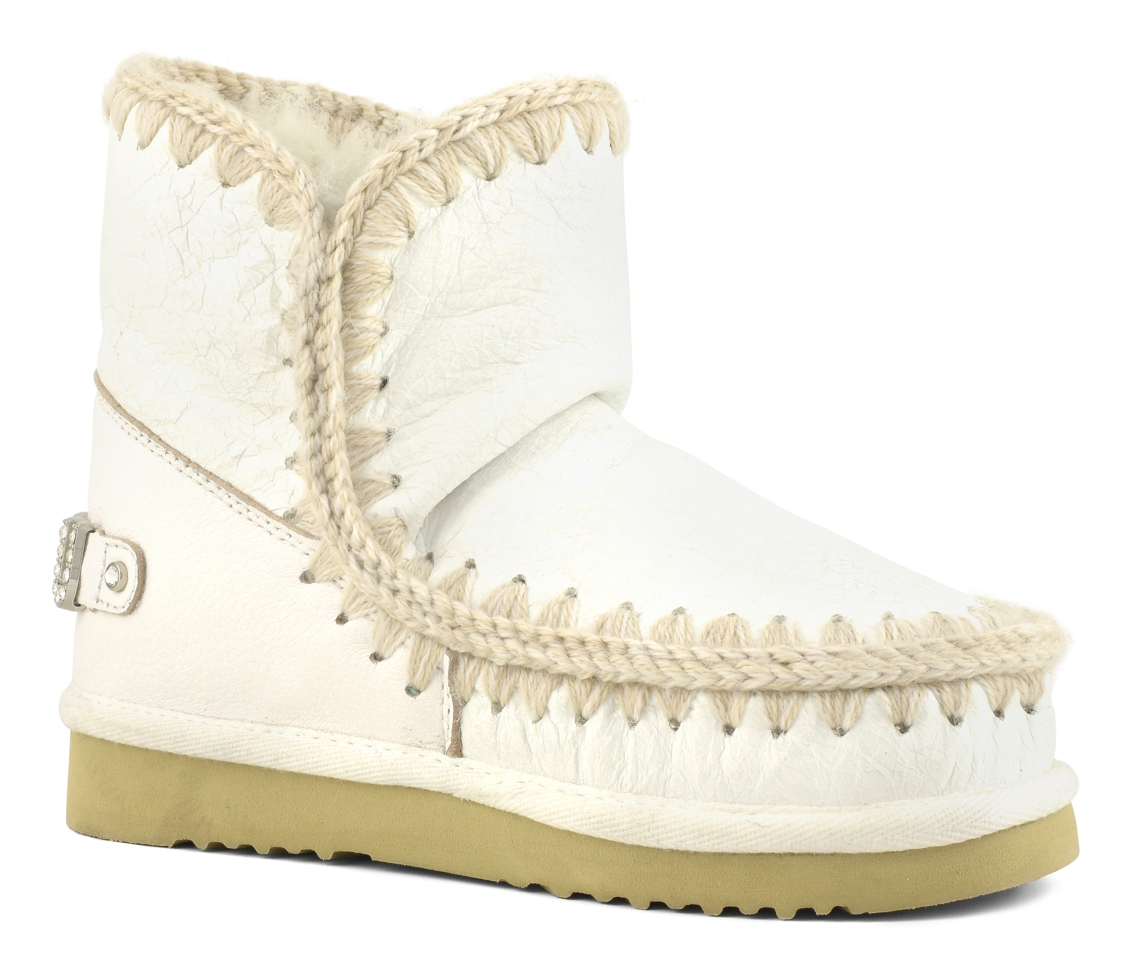 Mou Eskimo 18 FW101036C Stivaletto Montone Waxi White Strass