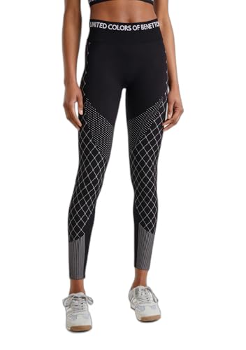 Benetton 3SW63F04I Leggings Donna Seamless Bianco S