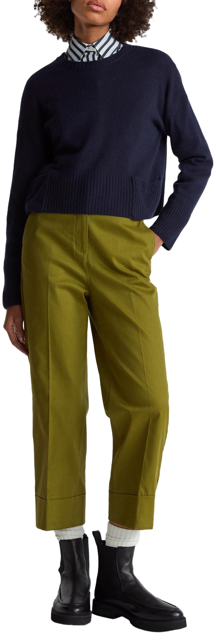 Benetton Pantaloni e Jeans pantalone twill stretch risvolto