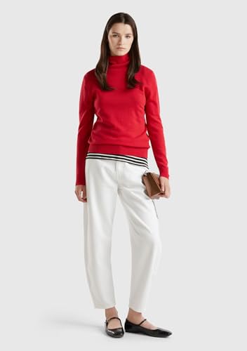 Benetton 1002d2348 Maglia Donna L Collo Alto Lana