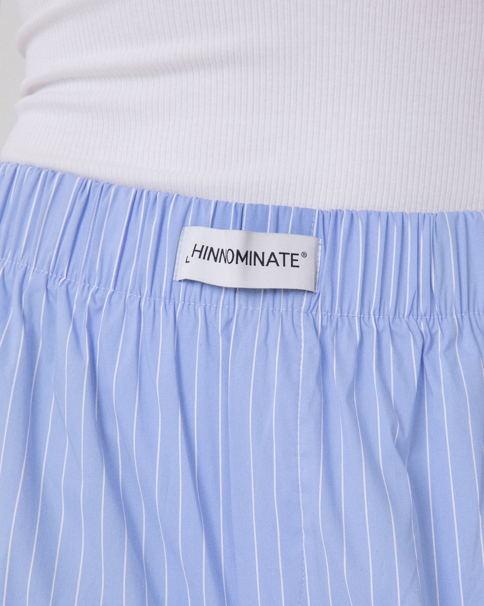 Hinnominate HMABW02617 Pantalone Donna Righe Azzurro cotone
