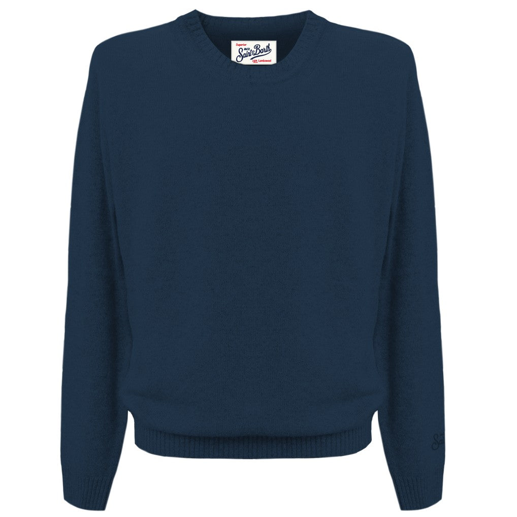 MC2 Saint Barth Regent Maglione Uomo Night Blue Lana