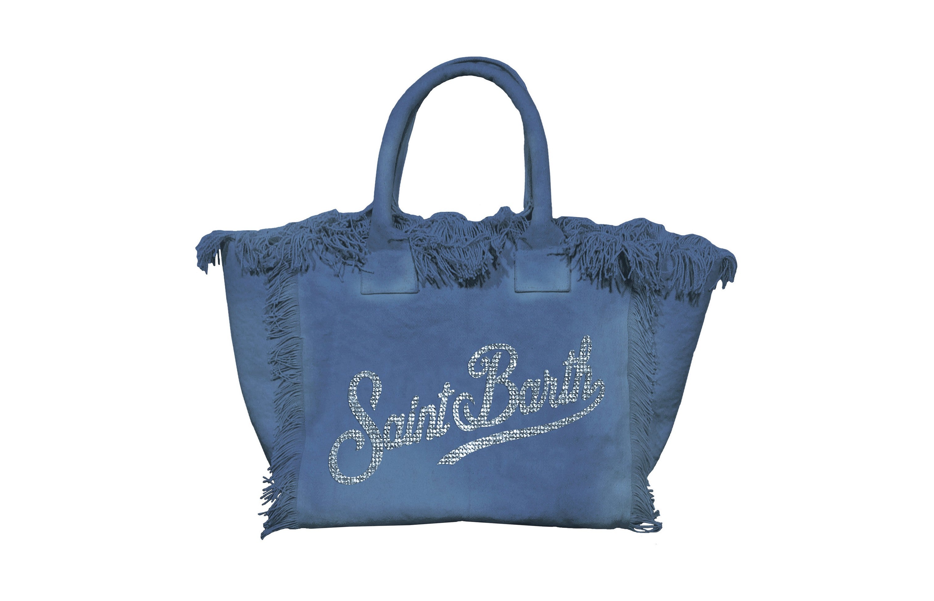 MC2 Saint Barth Colette 07486L borsa canvas Strass indaco