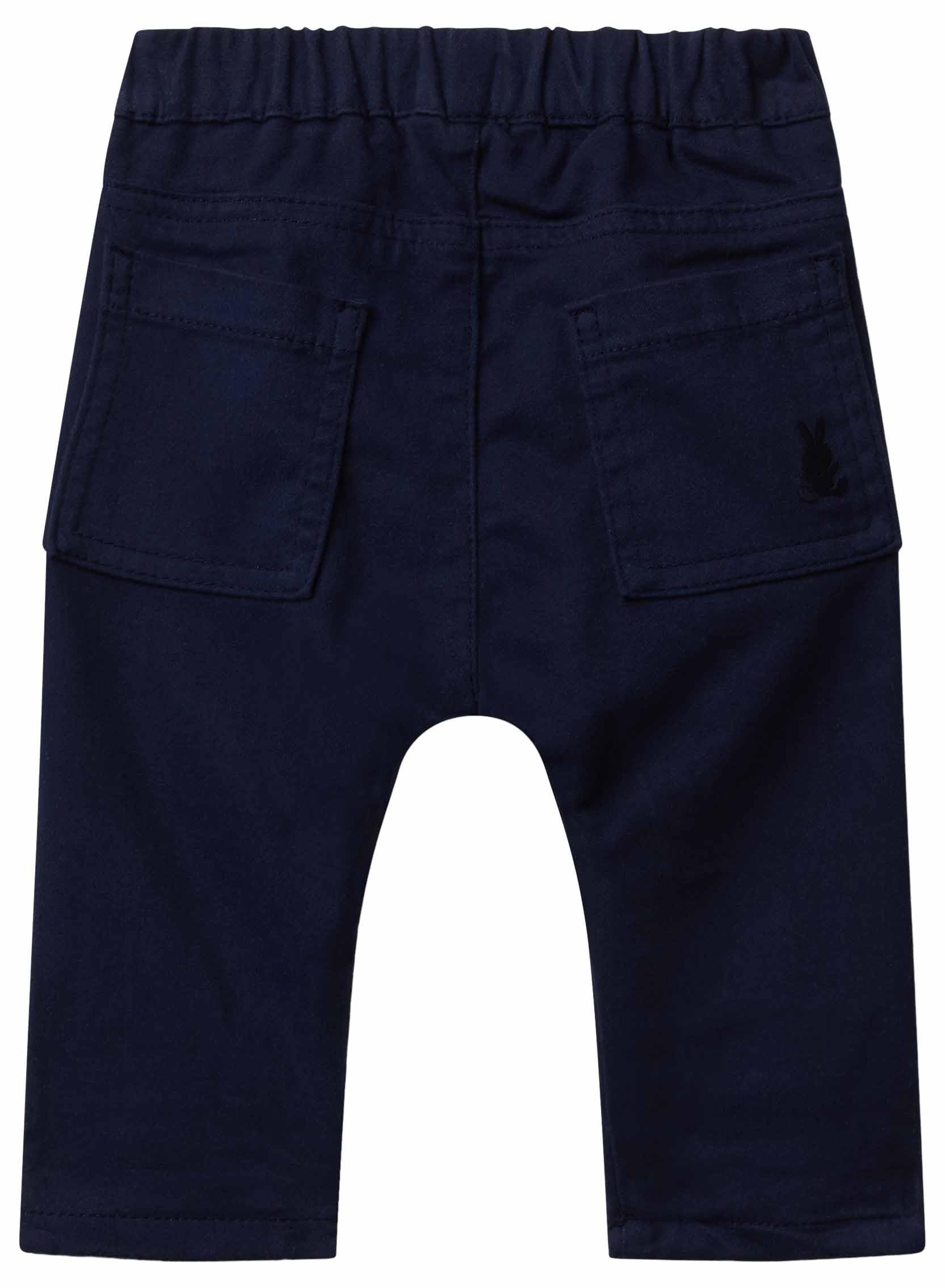 Benetton 4AU0AF018 Pantalone Cotone Blu 86 Bimbo Coniglietto