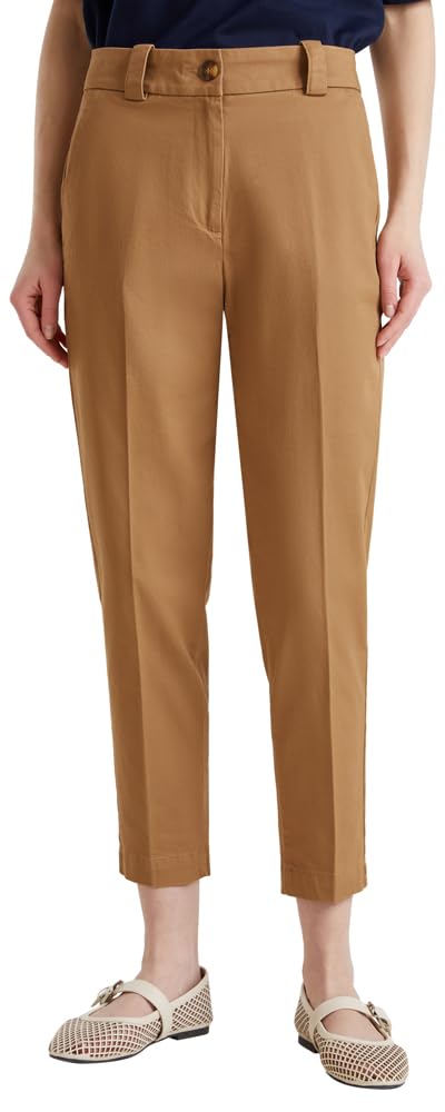 Benetton Pantaloni Donna Pantalone Twill Cotone Nero