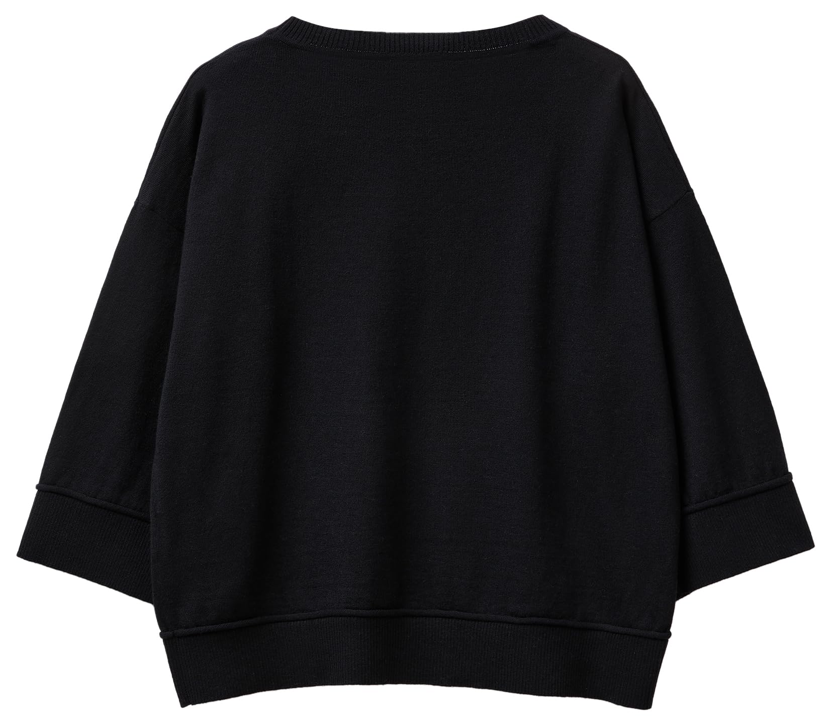 Benetton Maglieria Maglione Donna boxy girocollo manica corta