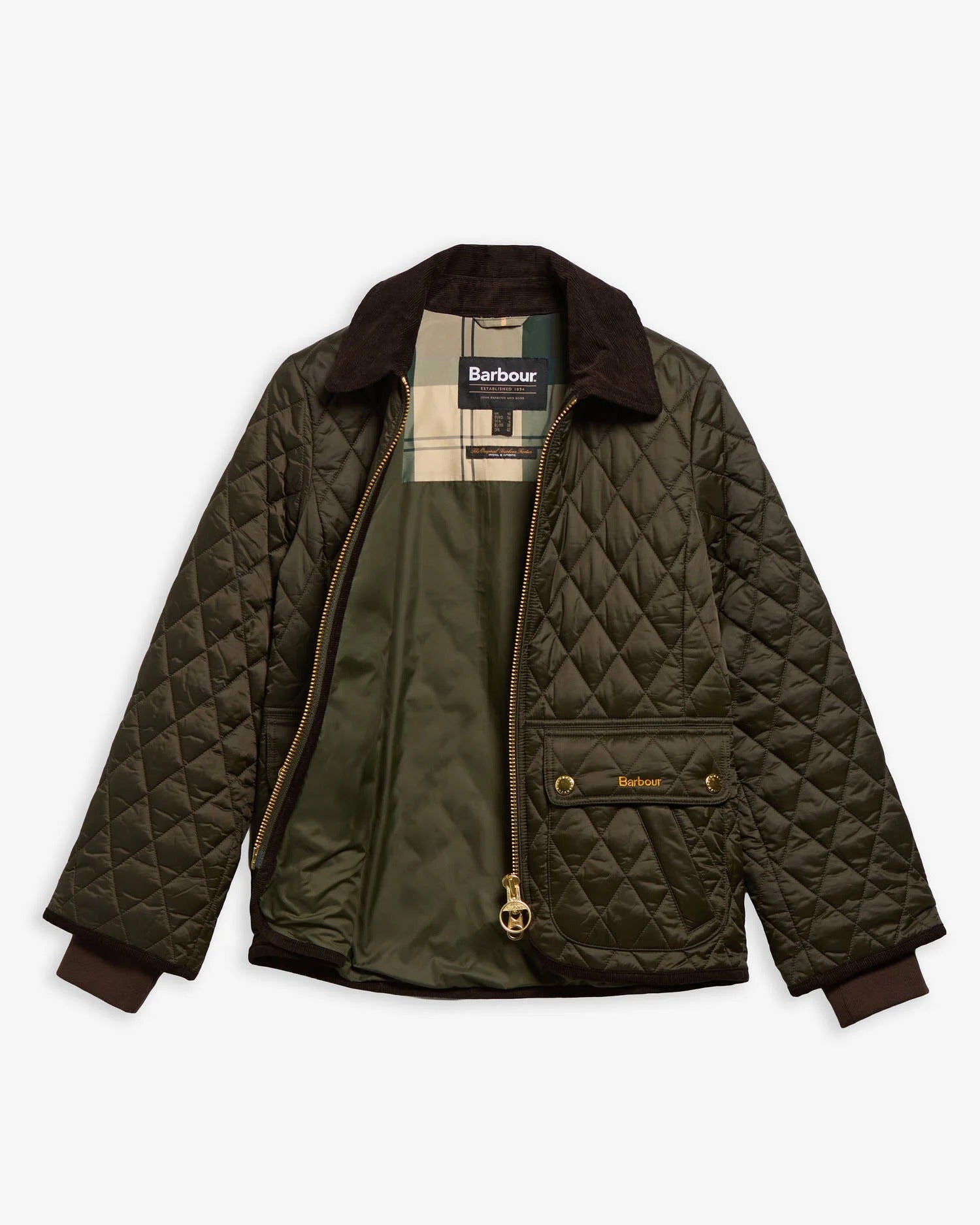 Barbour Beadnell LQU1765 Giacca Donna Sage Trapuntata