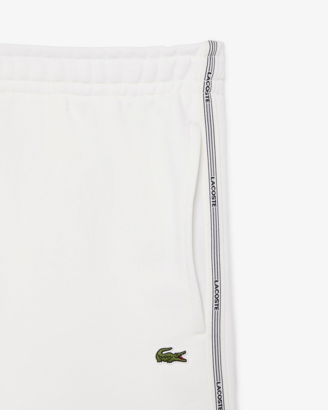 Lacoste GH0886 shorts uomo bianco cotone felpato