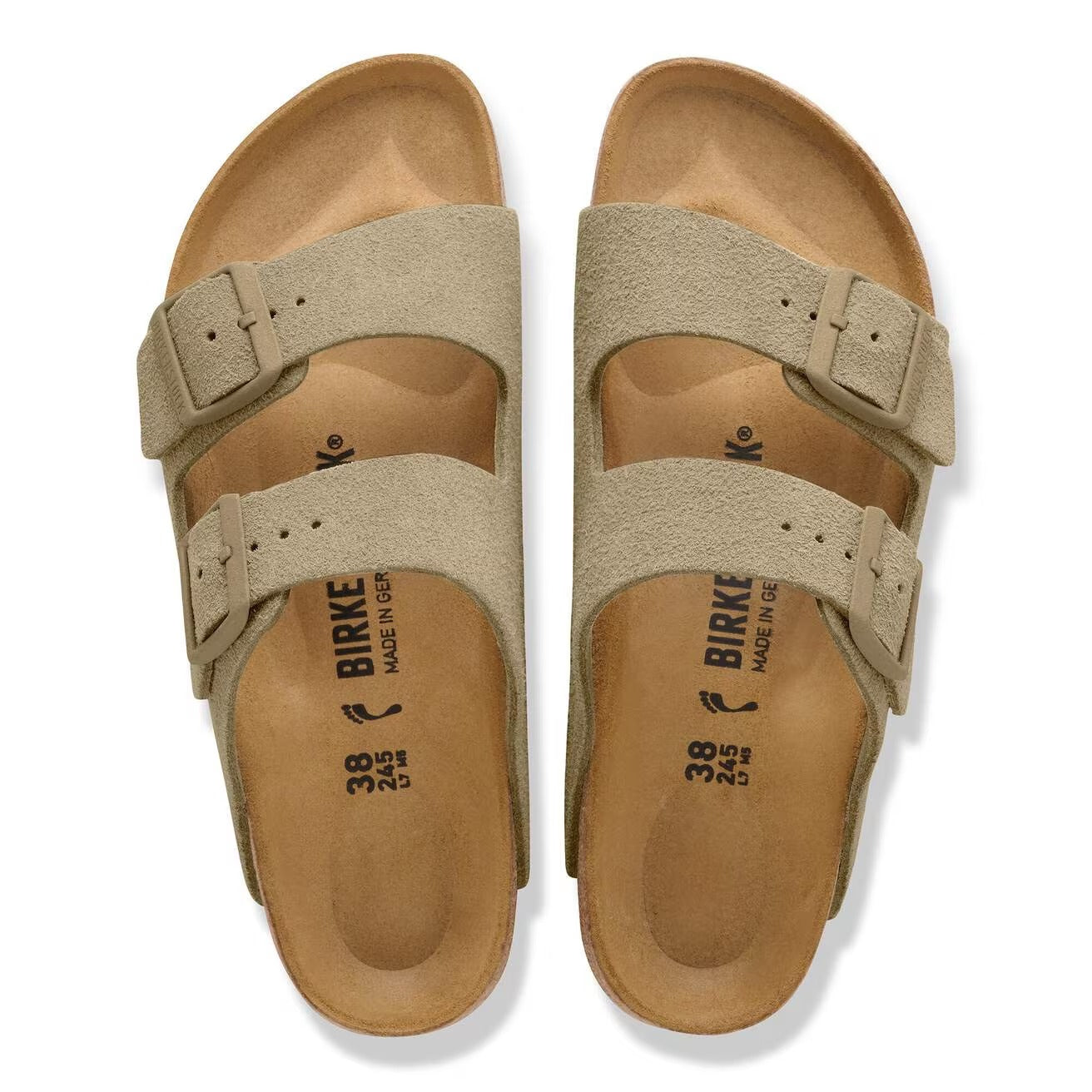 Birkenstock Arizona 1032061 ciabatta uomo faded khaki pelle