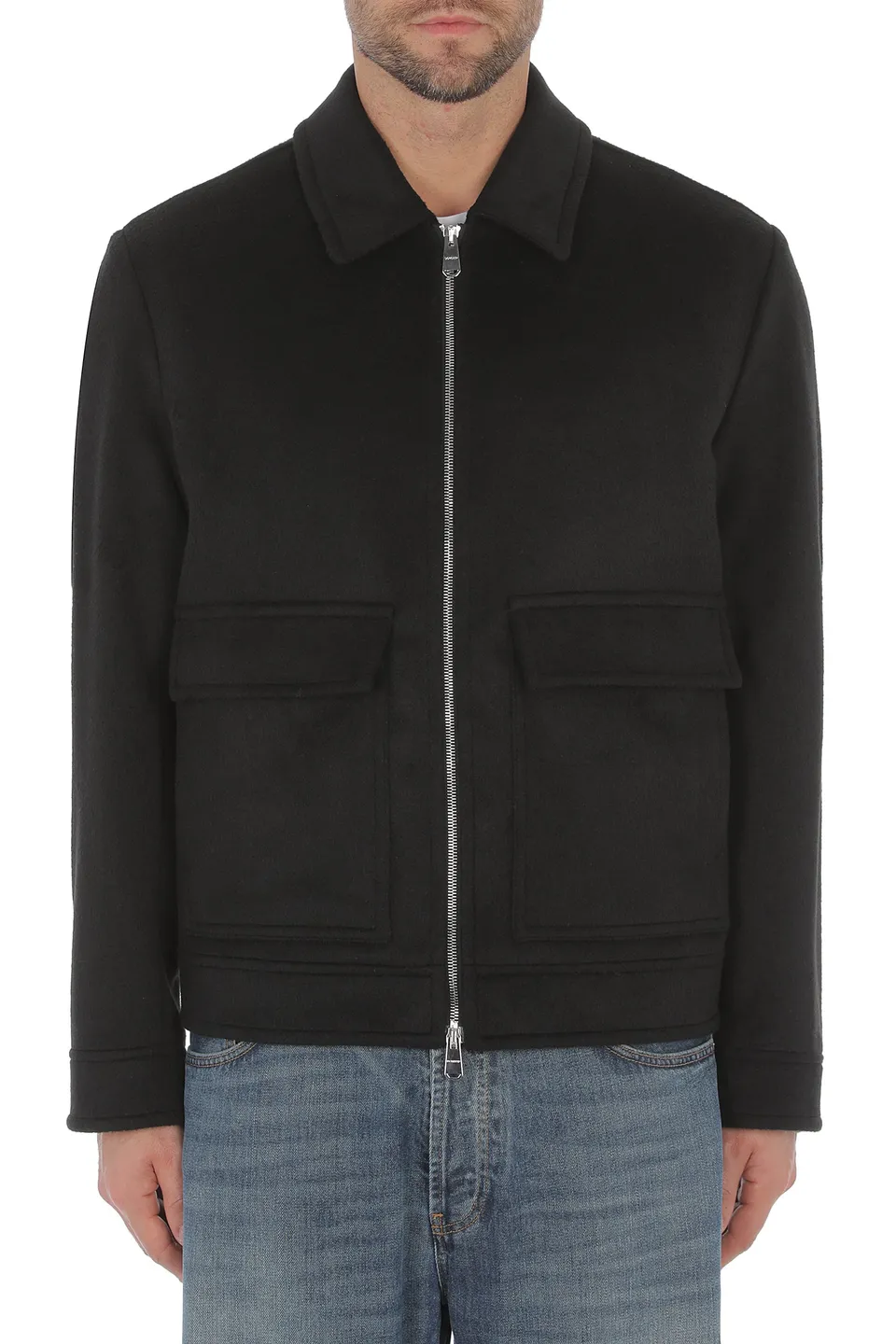 Dondup JU034 WF0184U giacca uomo nero misto lana