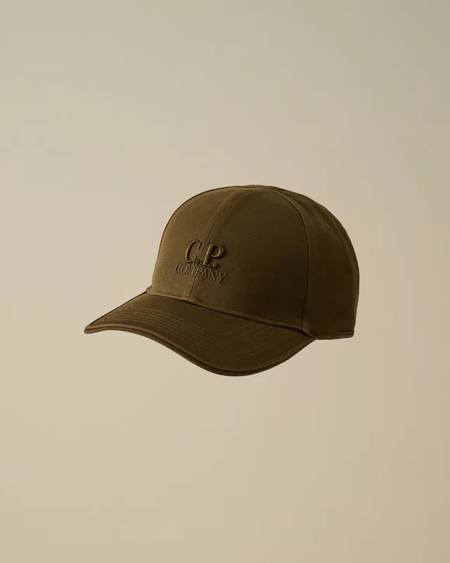 C.P. Company MAC750A00 Cappello Baseball Ivy Green gabardina