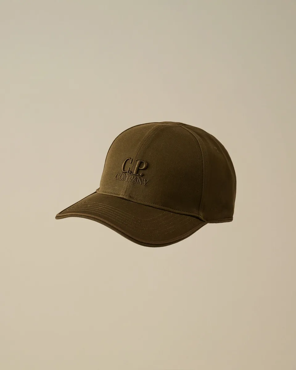 C.P. Company MAC750A00 Cappello Baseball Ivy Green gabardina