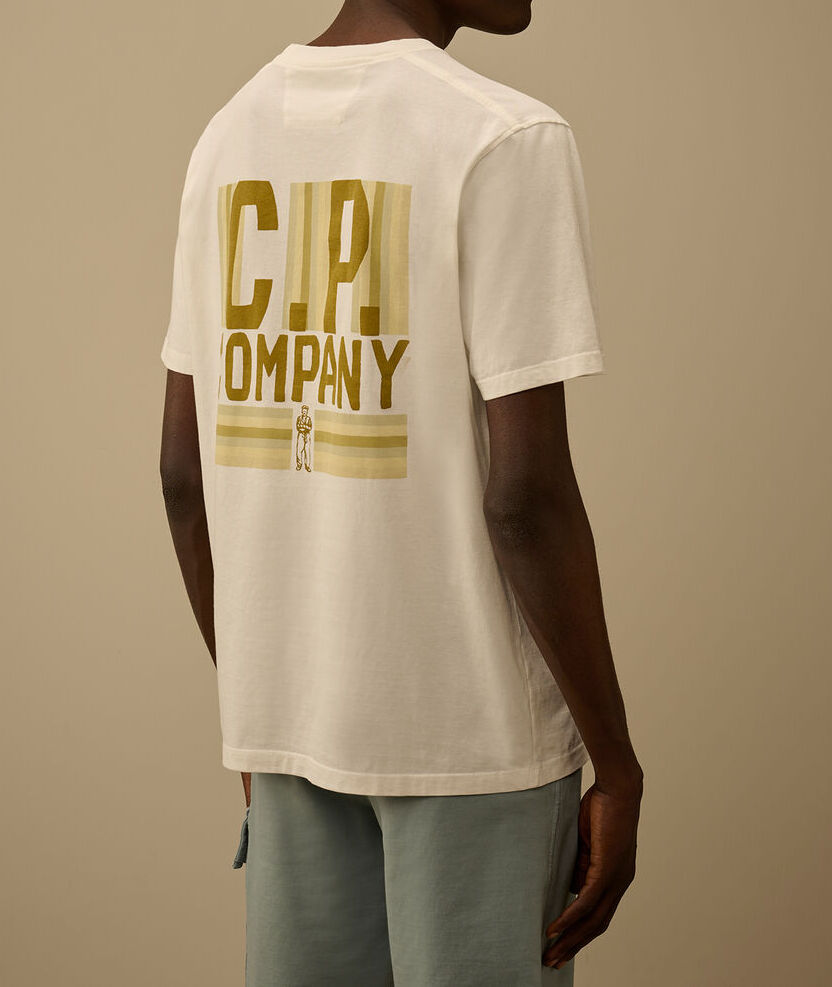 C.P. Company British Sailor MTS174A T-shirt uomo bianco cotone