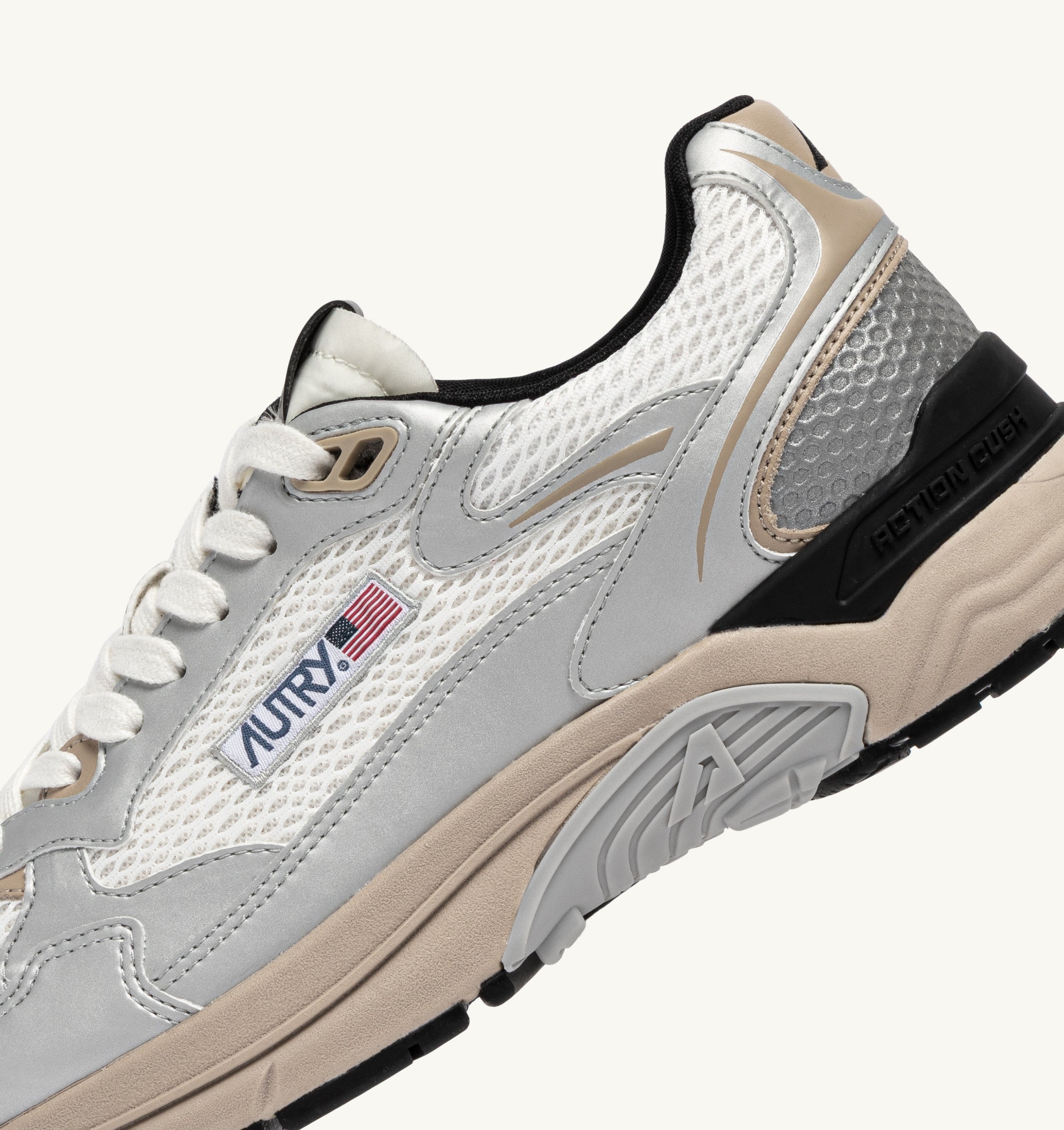 Autry Hyperway Low HYLM sneakers uomo Silver pelle mesh